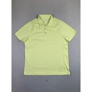 Outdoor Voices Polo Shirt Mens Medium Yellow Performance Golf Tech Lightweight